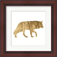 Framed 'Brushed Gold Animals IV' border=