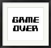 Framed Game Over  - White