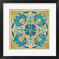 Framed 'Free Bird Mexican Tiles III' border=