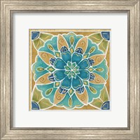 Framed 'Free Bird Mexican Tiles IV' border=