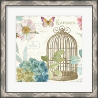 Framed 'Rainbow Seeds Floral Birdcage III v2' border=