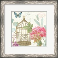 Framed 'Rainbow Seeds Floral Birdcage II v2' border=