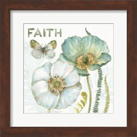 Framed 'My Greenhouse Flowers Faith' border=