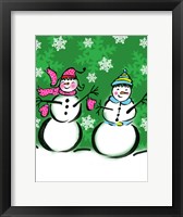 Silly Snowmen V Framed Print