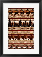 Nature Lodge Pattern V Framed Print