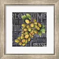 Framed 'Wine Grapes I' border=