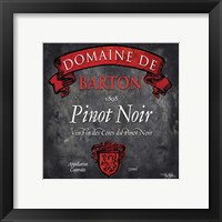 Framed 'Still Life Wine Label Square VIII' border=