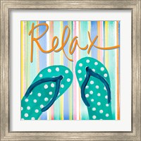 Framed 'Flip Flop Retreat III' border=