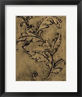 Framed Leaf Scroll I