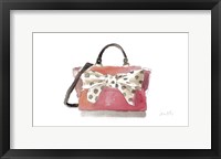 Watercolor Bow Satchel I Framed Print