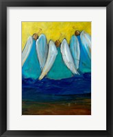 Framed Three Trumpeting Angels