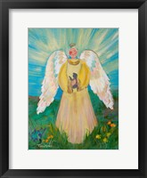 Framed Purrfectly Heavenly Angel