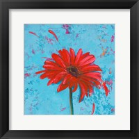 Blue Tiny Flower Square I Framed Print