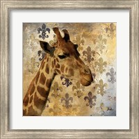 Framed 'Golden Safari III (Giraffe)' border=