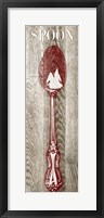 Framed Fork & Spoon on Wood II