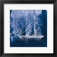 Framed Sailing Ships IV Indigo