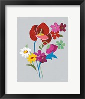 Alpine Bouquet II Gray Framed Print