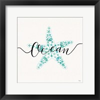 Sea Charms I Teal Framed Print