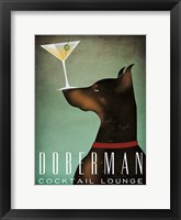 Framed Doberman Martini