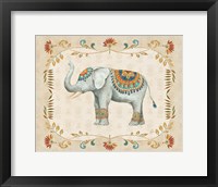 Framed 'Elephant Walk III' border=