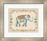 Framed 'Elephant Walk II' border=