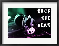 Framed Drop The Beat - Green and Pink