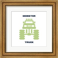 Framed 'Monster Truck Graphic Green Part II' border=