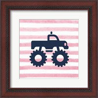 Framed 'Monster Truck Graphic Pink Part I' border=