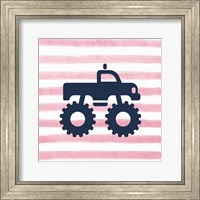 Framed 'Monster Truck Graphic Pink Part I' border=