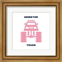 Framed 'Monster Truck Graphic Pink Part II' border=