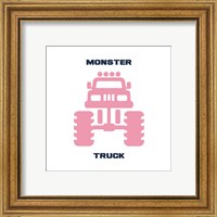 Framed 'Monster Truck Graphic Pink Part II' border=