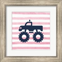 Framed 'Monster Truck Graphic Pink Part III' border=