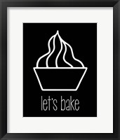 Framed Let's Bake - Dessert V Black