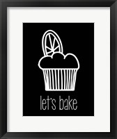 Framed Let's Bake - Dessert IV Black