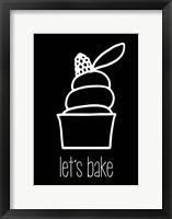 Let's Bake - Dessert III Black Framed Print