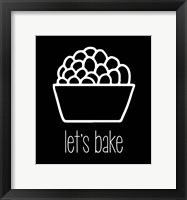 Framed Let's Bake - Dessert II Black