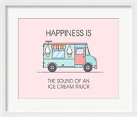 Framed Ice Cream Truck Blue