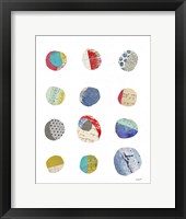 Geometric Collage II on White Framed Print