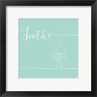 Framed 'Underline Bath VIII Teal' border=