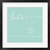 Underline Bath VIII Teal Framed Print