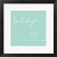 Framed 'Underline Bath VII Teal' border=