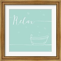 Framed 'Underline Bath V Teal' border=