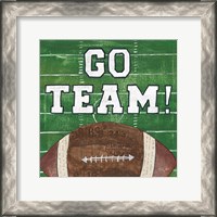 Framed 'On the Field I Go Team' border=