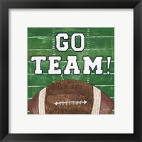 Framed 'On the Field I Go Team' border=