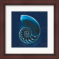 Framed 'Cyanotype Sea II' border=