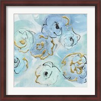 Framed 'Gold Edged Teal II' border=