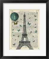 Framed Eiffel Butterflies