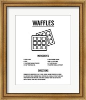 Framed Waffle Recipe Black on White