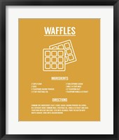 Framed Waffle Recipe White on Yellow