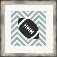 Framed 'Eat Sleep Play Football - Blue Part I' border=